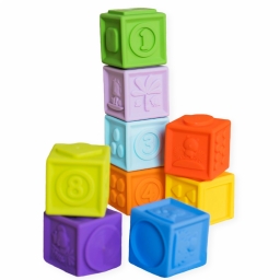 Силіконові кубики Bright Starts "Starts Stack & Squeeze Blocks"