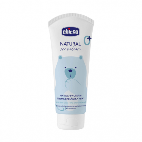 Защитный крем под подгузник 4 в 1 с цинком и пантенолом Chicco Natural Sensation, 100 мл