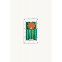 Ліжечко GOMMU POCKET STRIPED CRIB Зелене