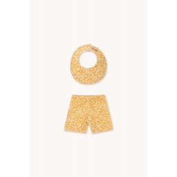 Набір одягу GOMMU YELLOW FLOWERS Pant & Bib Кремовий/Гірчичний