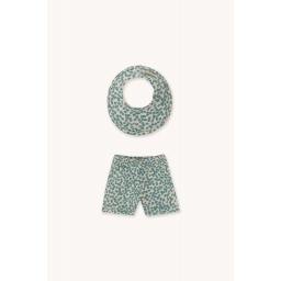 Набір одягу GOMMU GREEN FLOWERS Pant & Bib Зелений/Пісочний