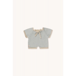 Короткий комбінезон GOMMU MICRO STRIPES Блакитний/Пісочний