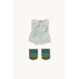 Набір одягу GOMMU STRIPES One-Piece & Socks Блакитний/Пісочний