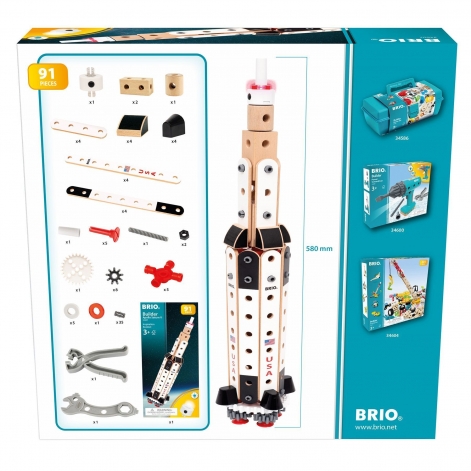 Конструктор BRIO Builder Apollo Saturn V 91 ел. (34607) - lebebe-boutique - 2