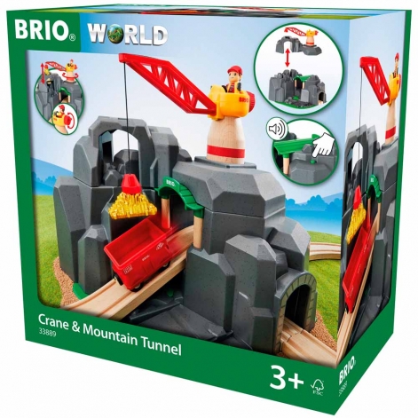 Игровой набор для железной дороги BRIO Тоннель с подъемным краном (33889)