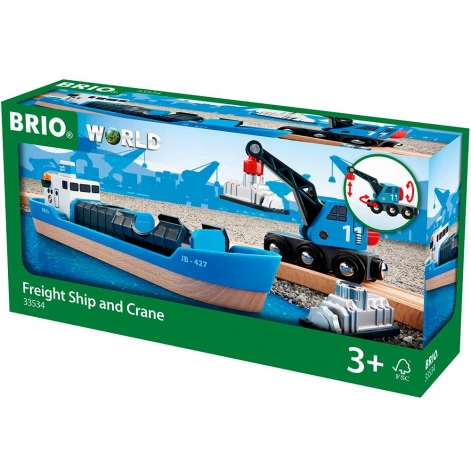 Корабль для железной дороги BRIO с вагоном-краном (33534)