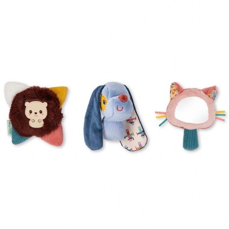Набор из 3 погремушек Lilliputiens Собачка Жюль (83587) - lebebe-boutique - 2