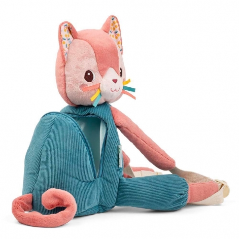 Мягкий детский рюкзак Lilliputiens Котик Жанетт (84487) - lebebe-boutique - 3