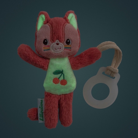 Тримач для пустушки Lilliputiens Котик Жанетт (світиться в темряві) (83592) - lebebe-boutique - 2