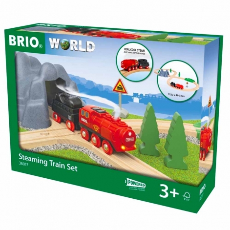 Детская железная дорога BRIO с Поездом с паром (36017)