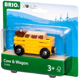 Вагон BRIO з коровою (33406)