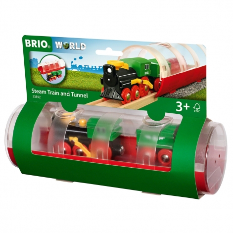 Паровоз для залізниці BRIO з тунелем (33892)