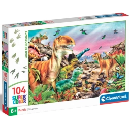 Пазл Clementoni "Noli Land of Dinosaurs", 104 елементи