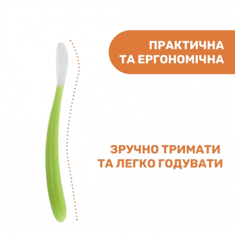 Ложка силіконова Chicco, 6м+, 1 шт. - lebebe-boutique - 4